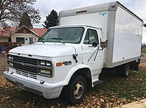 1995 CHEVY 3500HD TILT NOSE 14' GRUMMAN BOX VAN